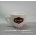 Haonai Nice quality white porcelain Espresso Coffee Cup